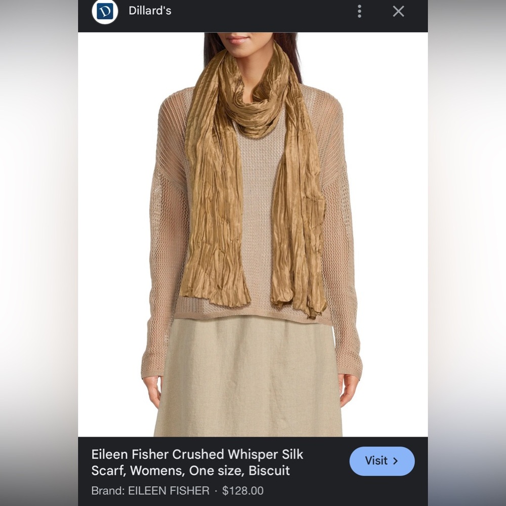 Elegant Brown 100% Silk Scarf